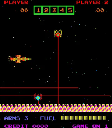 Scorpion (Moon Cresta hardware) screen shot game playing